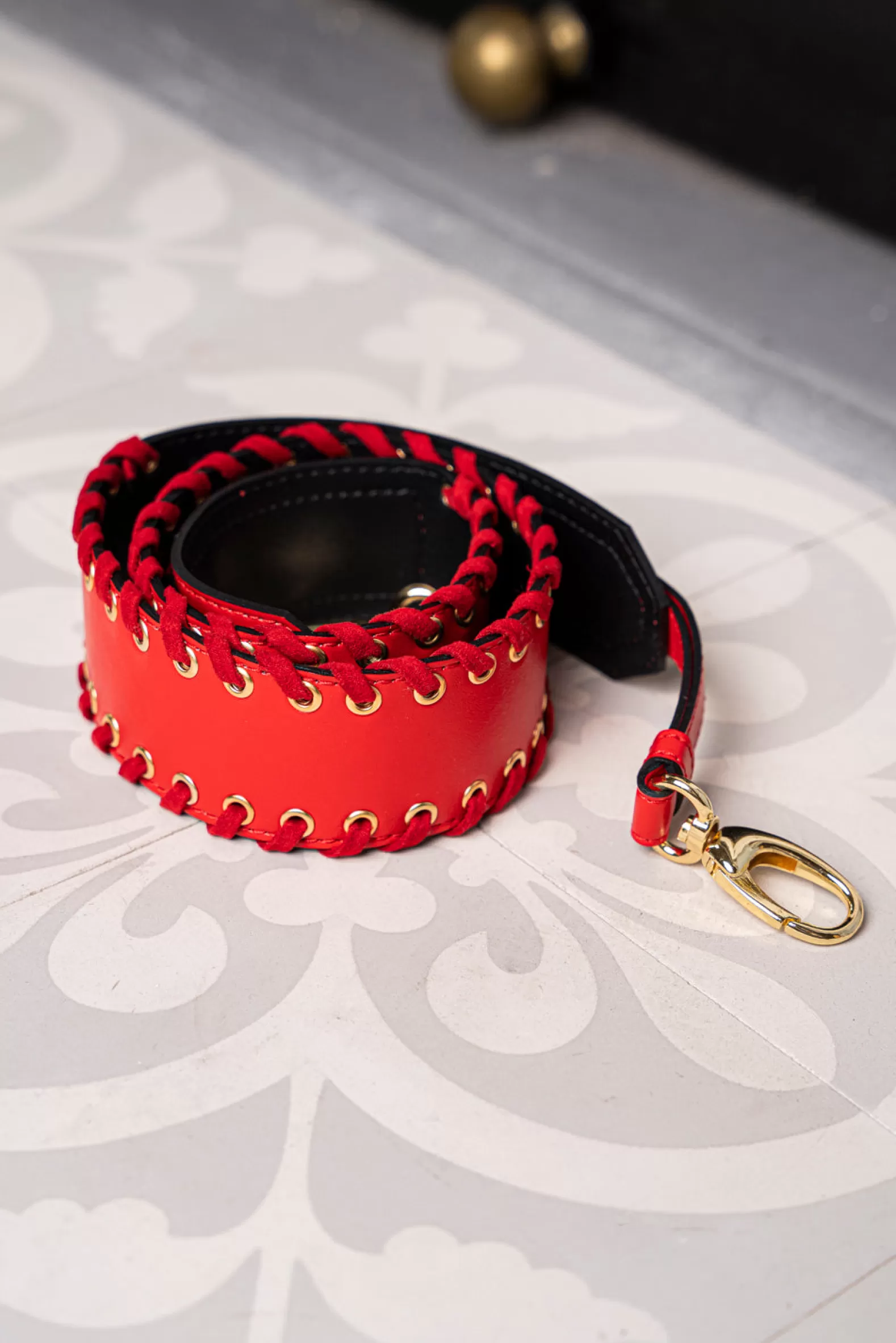 Minuit sur Terre Anse Laçage Rouge Baiser< Straps For Bags
