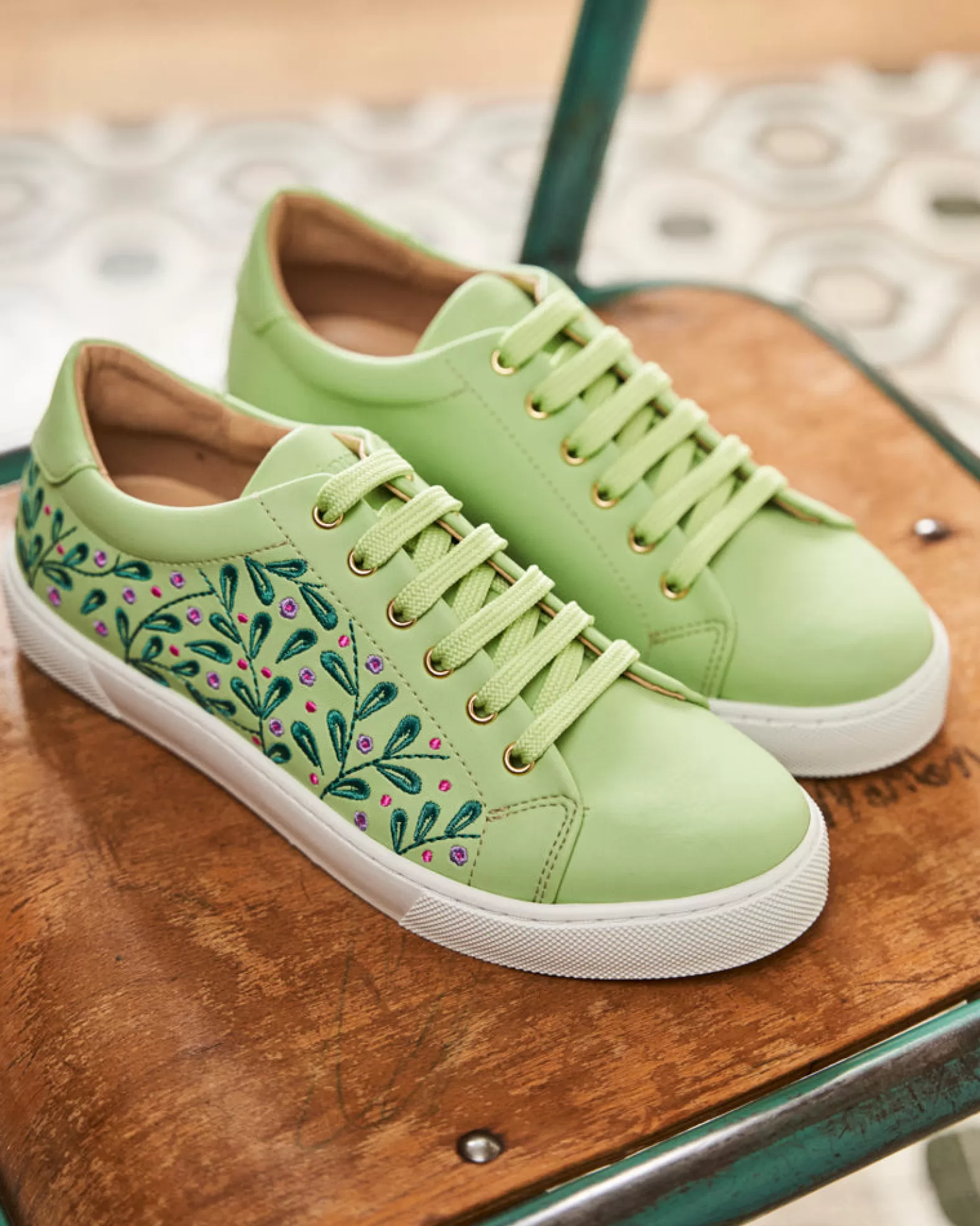 Minuit sur Terre Virevolte Feuillage Vert< Sneakers