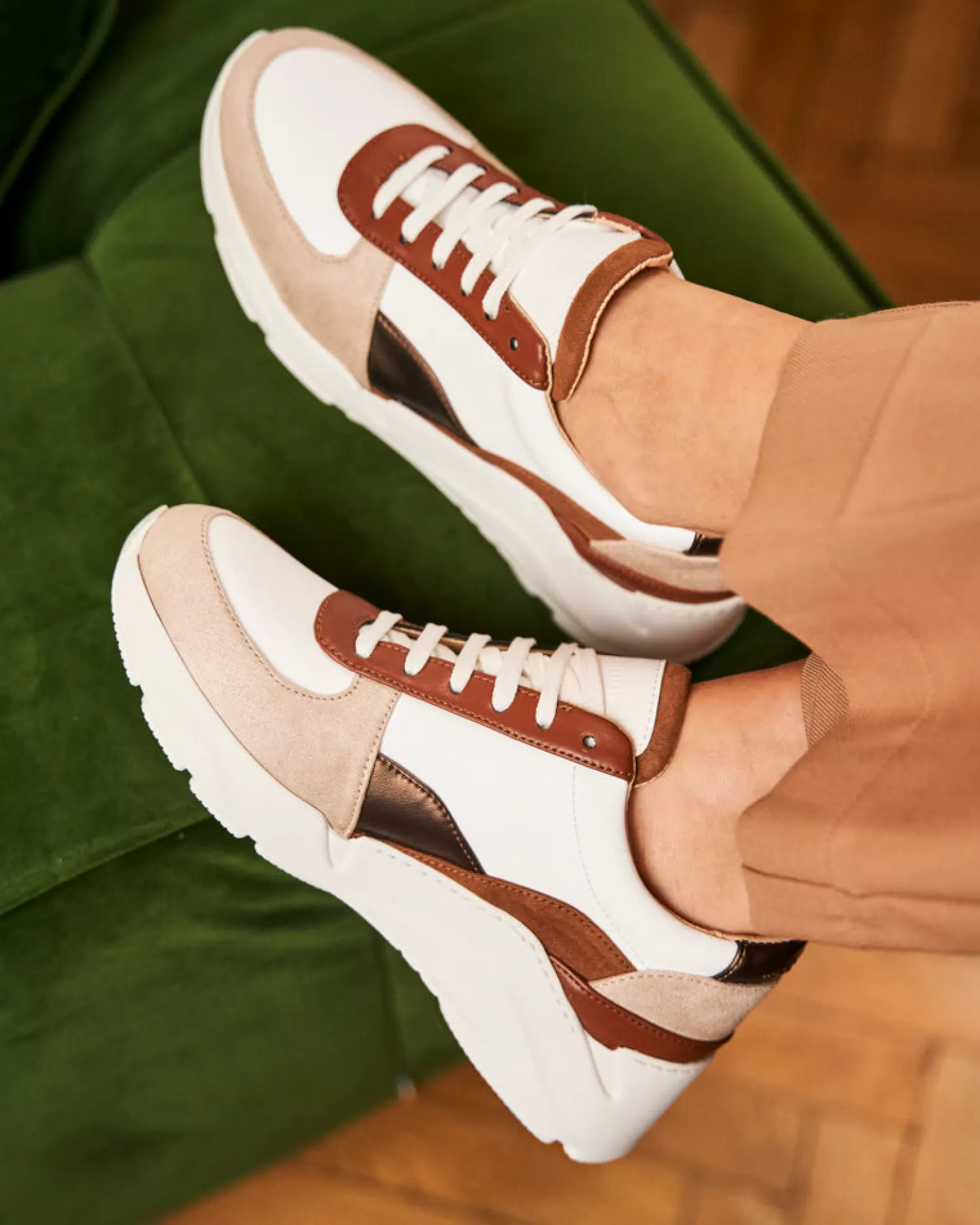 Minuit sur Terre Zigzag Cappuccino< Sneakers